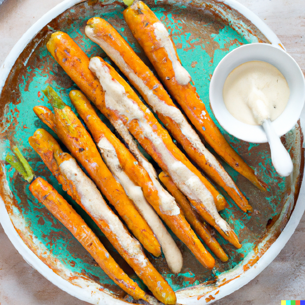 Morcov la cuptor cu&nbsp;tahini