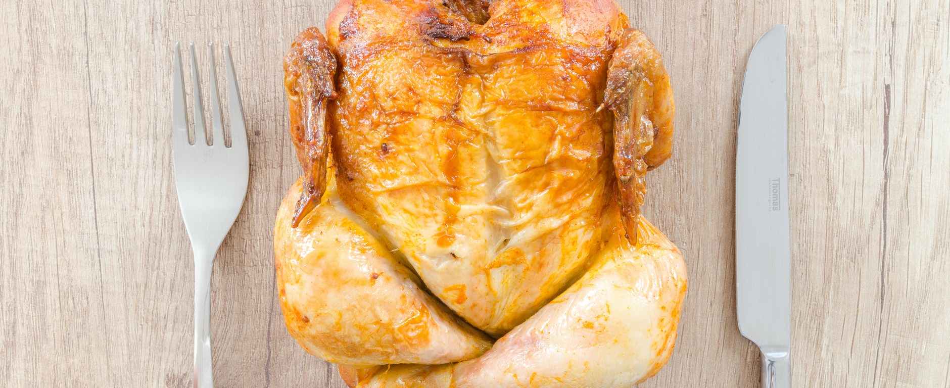 chicken cooked cuisine cutlery